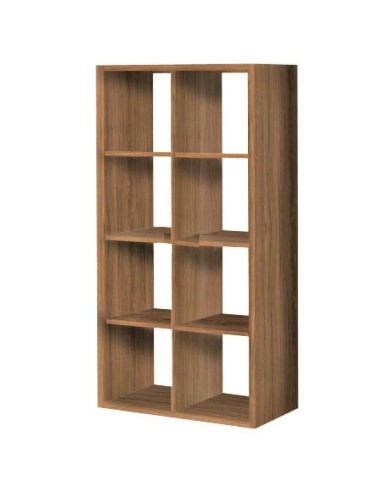 Κυβική βιβλιοθήκη 2x4 75cm καρυδί