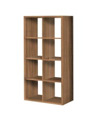 Κυβική βιβλιοθήκη 2x4 75cm καρυδί