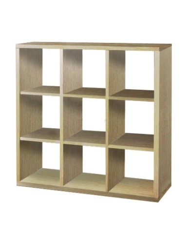 Κυβική βιβλιοθήκη 3x3 110cm δρυς