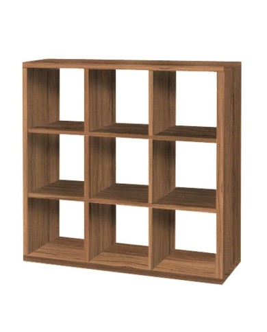 Κυβική βιβλιοθήκη 3x3 110cm καρυδί