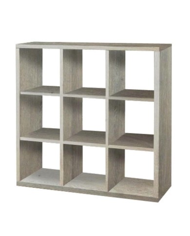 Κυβική βιβλιοθήκη 3x3 110cm σταχτί