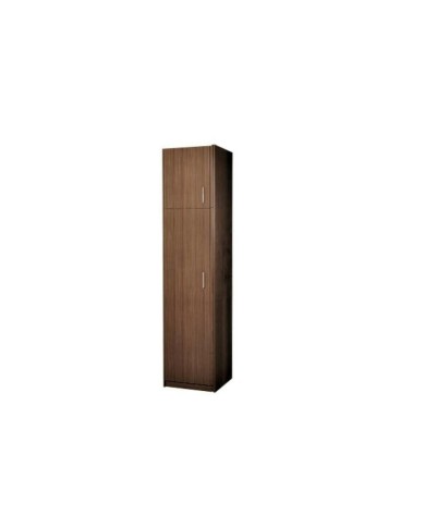 Μονόφυλλη ντουλάπα με πατάρι 48cm καρυδί