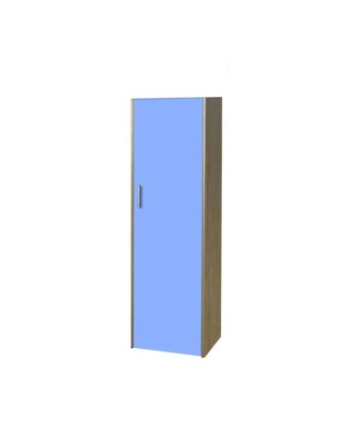 Μονόφυλλη ντουλάπα 48cm δρυς-σιέλ