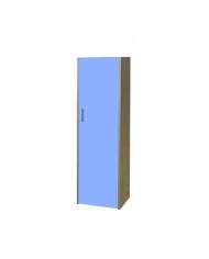 Μονόφυλλη ντουλάπα 48cm δρυς-σιέλ
