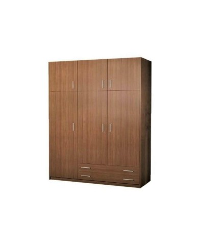 Ντουλάπα τρίφυλλη με πατάρι 150x240x60 καρυδί