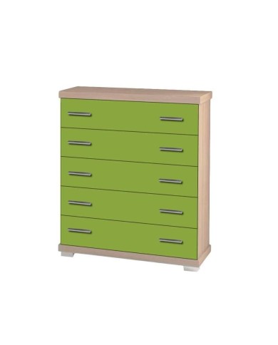 Συρταριέρα παιδική 5 συρτ. 80cm δρυς-λαχανί