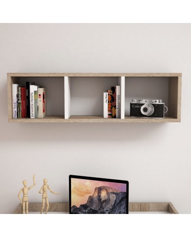 ΡΑΦΙΕΡΑ ΤΟΙΧΟΥ ΜΕΛΑΜΙΝΗΣ SONAMA & ΛΕΥΚΟ HM9228.12 90x22x25,6Υ εκ.