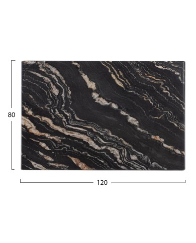 ΕΠΙΦΑΝΕΙΑ ΤΡΑΠΕΖΙΟΥ WERZALIT 120Χ80Χ3.5εκ. BLACK GOLD MARBLE HM5630.15