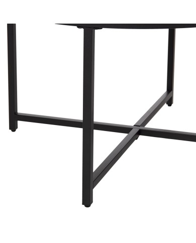 ΤΡΑΠΕΖΙ ΣΑΛΟΝΙΟΥ HM9420.03 BLACK MARBLE ΜΕΛΑΜΙΝΗ-ΜΑΥΡΗ ΜΕΤΑΛΛΙΚΗ ΒΑΣΗ Φ80x48,5Yεκ.