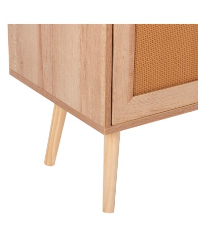 ΜΠΟΥΦΕΣ COLM HM9440.11 ΜΕΛΑΜΙΝΗΣ & ΣΥΝΘΕΤΙΚΟ RATTAN ΣΤΙΣ 4 ΠΟΡΤΕΣ 160x39,5x71Yεκ.