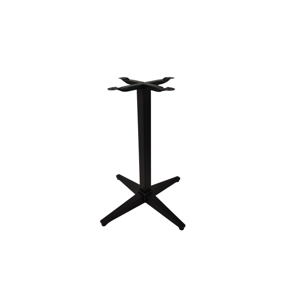 Βάση για τραπέζι μεταλλική επαγγελματική με τέσσερα πόδια μαύρη με ρεγουλατορους 45x45x72εκ