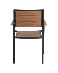 ΠΟΛΥΘΡΟΝΑ ΑΛΟΥΜΙΝΙΟΥ SAGA ΜΑΥΡΗ ΜΕ POLYWOOD HM5127.03 56x55x85,5Yεκ.