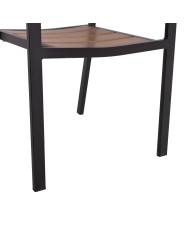 ΠΟΛΥΘΡΟΝΑ ΑΛΟΥΜΙΝΙΟΥ SAGA ΜΑΥΡΗ ΜΕ POLYWOOD HM5127.03 56x55x85,5Yεκ.