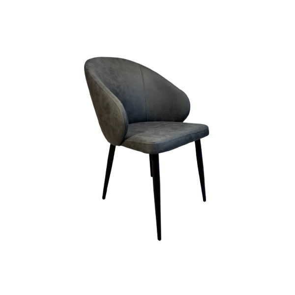 Πολυθρόνα για καφετερία επαγγελματική γκρι αλέκιαστο ύφασμα Patya  μεταλλικά πόδια και μπράτσα 56x61x82εκ