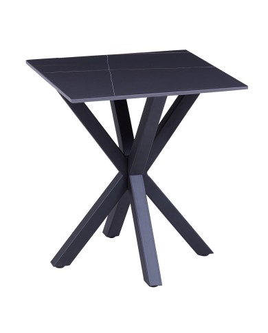 ΒΟΗΘΗΤΙΚΟ ΤΡΑΠΕΖΑΚΙ ΣΑΛΟΝΙΟΥ HM9471.04 BLACK MARBLE TOP-ΜΑΥΡΗ ΜΕΤΑΛ.ΒΑΣΗ 50x50x55Υεκ.