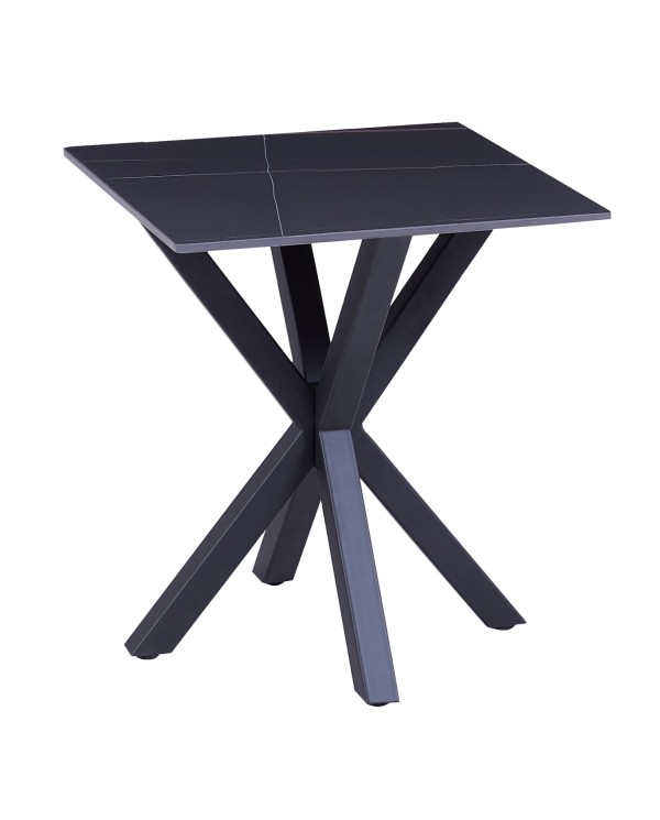 ΒΟΗΘΗΤΙΚΟ ΤΡΑΠΕΖΑΚΙ ΣΑΛΟΝΙΟΥ HM9471.04 BLACK MARBLE TOP-ΜΑΥΡΗ ΜΕΤΑΛ.ΒΑΣΗ 50x50x55Υεκ.