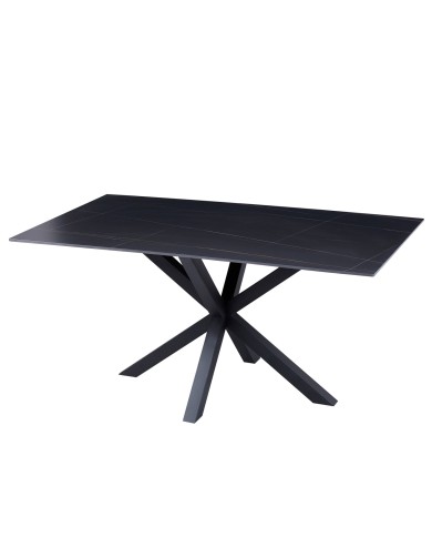ΤΡΑΠΕΖΙ ΣΑΛΟΝΙΟΥ HM9470.04 BLACK MARBLE-ΜΑΥΡΗ ΜΕΤΑΛ.ΒΑΣΗ 120x60x45,5Yεκ.