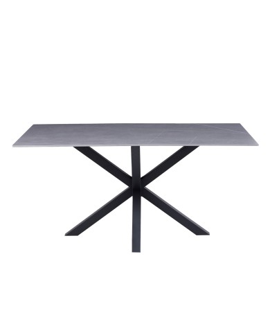 ΤΡΑΠΕΖΙ ΣΑΛΟΝΙΟΥ HM9470.05 GREY MARBLE-ΜΑΥΡΗ ΜΕΤΑΛ.ΒΑΣΗ 120x60x45,5Yεκ.