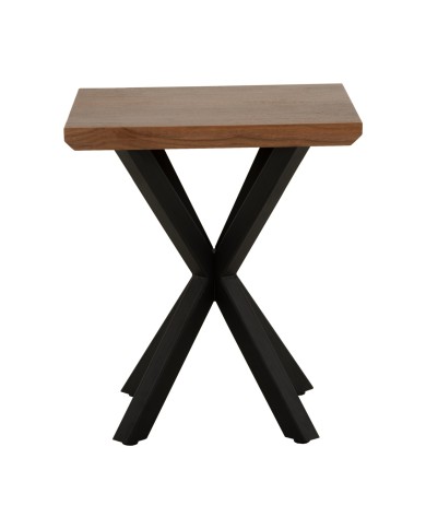 ΒΟΗΘΗΤΙΚΟ ΤΡΑΠΕΖΑΚΙ ΣΑΛΟΝΙΟΥ HM9471.02 MDF ΜΕ ΚΑΠΛΑΜΑ ΑΠΟ ΞΥΛΟ ΚΑΡΥΔΙΑΣ-ΜΕΤΑΛ.ΒΑΣΗ 50x50x58Υεκ.