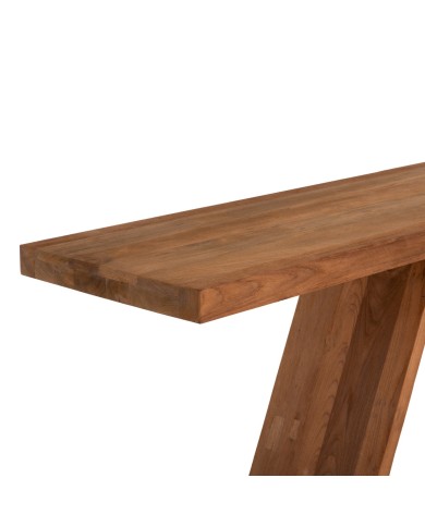 ΚΟΝΣΟΛΑ ΑΠΟ ΞΥΛΟ ΤΕΑΚ ΦΥΣΙΚΟ ΧΡΩΜΑ HM9555 220x50x90Υεκ.