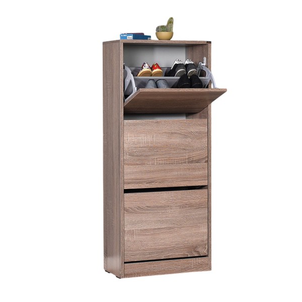 Παπουτσωθηκη με ανάκληση σταχτί 12 ζευγαριών SHC-330-TT-1 από μοριοσανίδες 51x26x119εκ