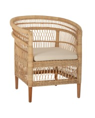 ΠΟΛΥΘΡΟΝΑ MALAWI HM9635.04 ΞΥΛΟ ΜΑΟΝΙ ΕΠΕΝΔΥΣΗ RATTAN ΛΕΥΚΟ ΜΑΞΙΛΑΡΙ ΚΑΘΙΣΜΑΤΟΣ 80x70x86Υεκ.