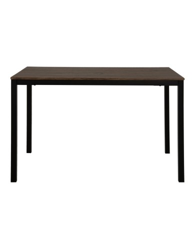 ΤΡΑΠΕΖΙ ΤΡΑΠΕΖΑΡΙΑΣ GOOSE HM9532 MDF ΚΑΡΥΔΙ-ΜΑΥΡΟ ΜΕΤΑΛΛΟ 120X80Χ75Yεκ.