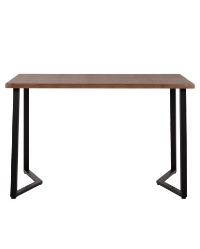 ΤΡΑΠΕΖΙ ΤΡΑΠΕΖΑΡΙΑΣ JAY HM9531 MDF ΚΑΡΥΔΙ-ΜΑΥΡA ΜΕΤΑΛΛΙΚΑ ΠΟΔΙΑ 120x70x76Υεκ.
