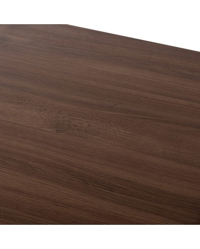 ΤΡΑΠΕΖΙ ΤΡΑΠΕΖΑΡΙΑΣ JAY HM9531 MDF ΚΑΡΥΔΙ-ΜΑΥΡA ΜΕΤΑΛΛΙΚΑ ΠΟΔΙΑ 120x70x76Υεκ.