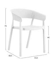 ΠΟΛΥΘΡΟΝΑ ΠΟΛΥΠΡΟΠΥΛΕΝΙΟΥ PERFOE HM5941.01 ΛΕΥΚΗ 53,5x50,5x73Υεκ.