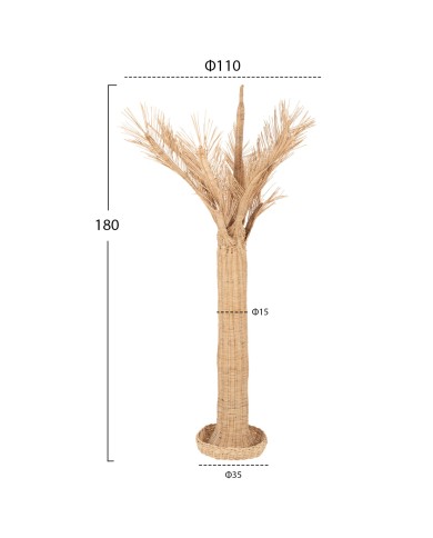 ΔΙΑΚΟΣΜΗΤΙΚΟ ΔΕΝΤΡΟ HM7871 RATTAN ΣΕ ΦΥΣΙΚΟ ΧΡΩΜΑ Φ110x180Yεκ.