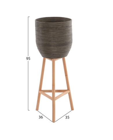 ΓΛΑΣΤΡΑ ΑΠΟ RATTAN ΚΑΙ BAMBOO HM7724 36Χ35Χ95Yεκ.ΦΥΣΙΚΟ - ΠΡΑΣΙΝΟ