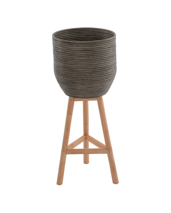 ΓΛΑΣΤΡΑ ΑΠΟ RATTAN ΚΑΙ BAMBOO HM7815 31x30x80Yεκ. ΦΥΣΙΚΟ - ΠΡΑΣΙΝΟ