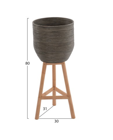 ΓΛΑΣΤΡΑ ΑΠΟ RATTAN ΚΑΙ BAMBOO HM7815 31x30x80Yεκ. ΦΥΣΙΚΟ - ΠΡΑΣΙΝΟ