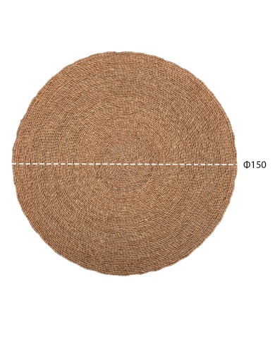 ΧΑΛΙ ΣΤΡΟΓΓΥΛΟ CRATER HM7849 MENDONG GRASS ΣΕ ΦΥΣΙΚΟ ΧΡΩΜΑ Φ150εκ.