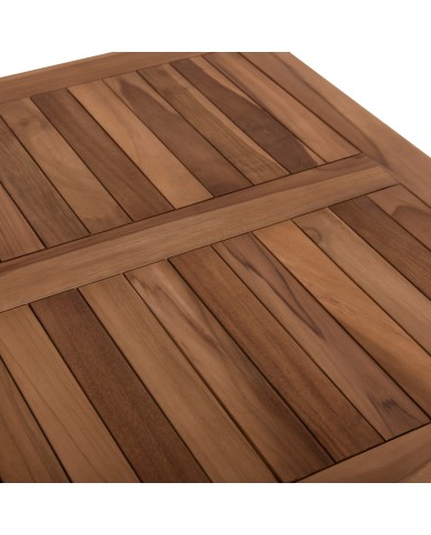 ΤΡΑΠΕΖΙ ΤΕΤΡΑΓΩΝΟ KENDALL ΠΤΥΣΣΟΜΕΝΟ HM9544 TEAK ΣΕ ΦΥΣΙΚΟ ΧΡΩΜΑ 80x80x75Yεκ.
