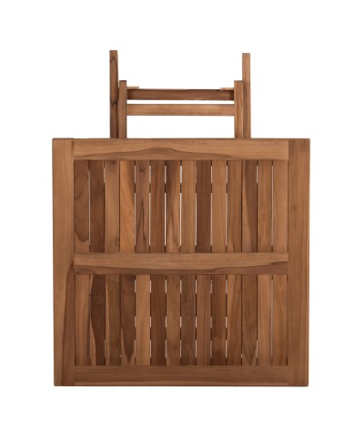 ΤΡΑΠΕΖΙ ΤΕΤΡΑΓΩΝΟ KENDALL ΠΤΥΣΣΟΜΕΝΟ HM9544 TEAK ΣΕ ΦΥΣΙΚΟ ΧΡΩΜΑ 80x80x75Yεκ.
