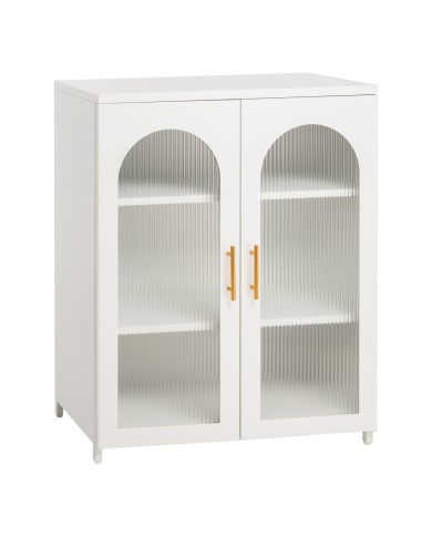 ΜΕΤΑΛΛΙΚΟ ΝΤΟΥΛΑΠΙ ΒΙΤΡΙΝΑ CARIL HM9571.02 ΛΕΥΚΟ 80x37-40x102Yεκ.