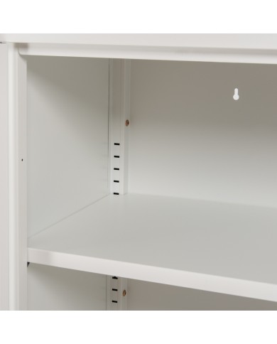 ΜΕΤΑΛΛΙΚΟ ΝΤΟΥΛΑΠΙ ΒΙΤΡΙΝΑ CARIL HM9571.02 ΛΕΥΚΟ 80x37-40x102Yεκ.