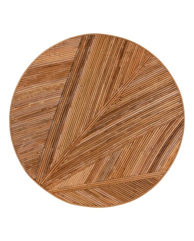 ΤΡΑΠΕΖΙ ΣΑΛΟΝΙΟΥ GATSBY ΣΤΡΟΓΓΥΛΟ HM9651 RATTAN ΧΡΩΜΑ ΦΥΣΙΚΟ Φ100x50Y εκ.