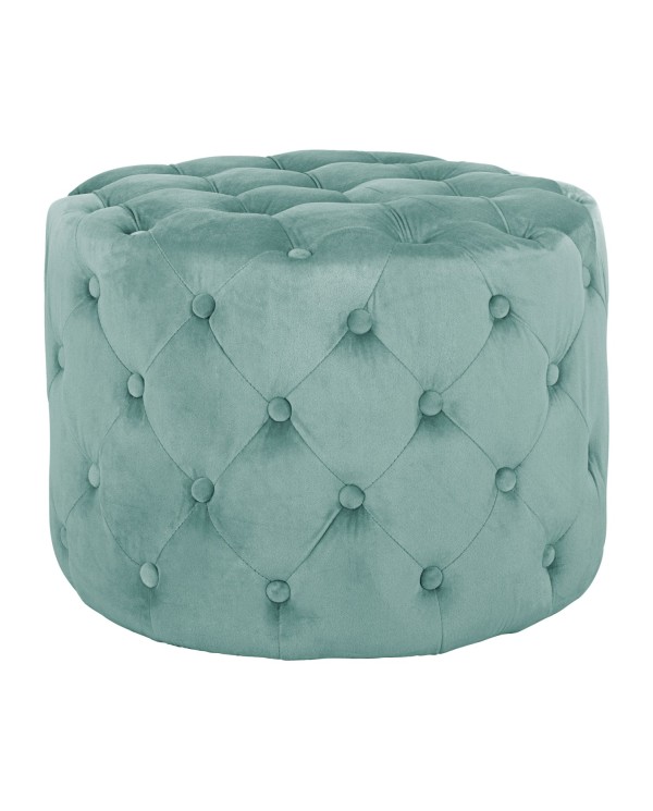 ΣΚΑΜΠΟ KASSIE ΦΥΣΤΙΚΙ ΒΕΛΟΥΔΟ ΤΥΠΟΥ CHESTERFIELD HM8406.07 Φ60X43Υ εκ.