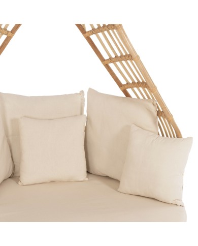 ΚΑΝΑΠΕΣ ΕΞΩΤ.ΧΩΡΟΥ ΣΤΡΟΓΓΥΛΟΣ MARJOM HM9765 ΦΥΣΙΚΟ RATTAN-ΕΚΡΟΥ ΥΦΑΣΜΑ Φ148x287Υεκ.