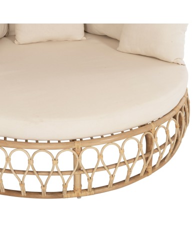 ΚΑΝΑΠΕΣ ΕΞΩΤ.ΧΩΡΟΥ ΣΤΡΟΓΓΥΛΟΣ MARJOM HM9765 ΦΥΣΙΚΟ RATTAN-ΕΚΡΟΥ ΥΦΑΣΜΑ Φ148x287Υεκ.