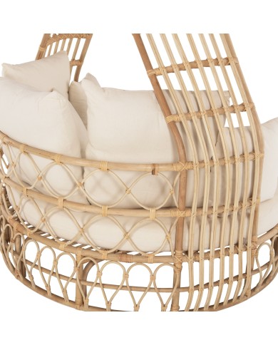 ΚΑΝΑΠΕΣ ΕΞΩΤ.ΧΩΡΟΥ ΣΤΡΟΓΓΥΛΟΣ MARJOM HM9765 ΦΥΣΙΚΟ RATTAN-ΕΚΡΟΥ ΥΦΑΣΜΑ Φ148x287Υεκ.