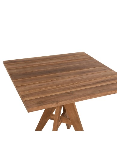 ΤΡΑΠΕΖΙ HM9622 LEO ΤΕΤΡΑΓΩΝΟ ΞΥΛΟ ΤΕΑΚ 80x80x75Y εκ.