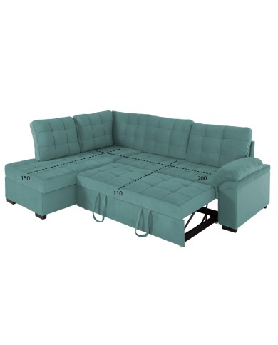 ΚΑΝΑΠΕΣ ΚΡΕΒΑΤΙ JADE HM3144.04L ΑΡΙΣΤΕΡΗ ΓΩΝΙΑ ΒΕΡΑΜΑΝ ΒΕΛΟΥΔΟ 250x80-180x73-88Υεκ.