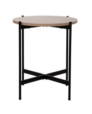 ΒΟΗΘΗΤΙΚΟ ΤΡΑΠΕΖΙ HM9589.03 MDF SONAMA-ΜΑΥΡΗ ΜΕΤΑΛΛΙΚΗ ΒΑΣΗ Φ50x55Υεκ.