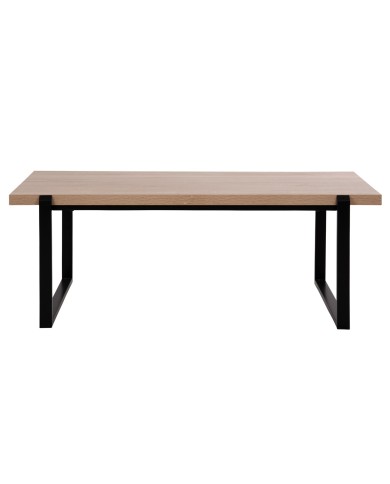 ΤΡΑΠΕΖΙ ΣΑΛΟΝΙΟΥ SHABEN HM9585.03 MDF SONOMA-ΜΑΥΡΗ ΜΕΤΑΛΛΙΚΗ ΒΑΣΗ 120x60X46Yεκ.