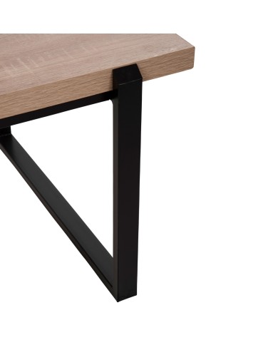 ΤΡΑΠΕΖΙ ΣΑΛΟΝΙΟΥ SHABEN HM9585.03 MDF SONOMA-ΜΑΥΡΗ ΜΕΤΑΛΛΙΚΗ ΒΑΣΗ 120x60X46Yεκ.