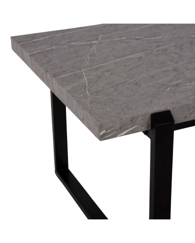 ΤΡΑΠΕΖΙ ΣΑΛΟΝΙΟΥ SHABEN HM9585.02 MDF ΓΚΡΙ ΜΑΡΜΑΡΟ-ΜΑΥΡΗ ΜΕΤΑΛΛΙΚΗ ΒΑΣΗ 120x60X46Yεκ.